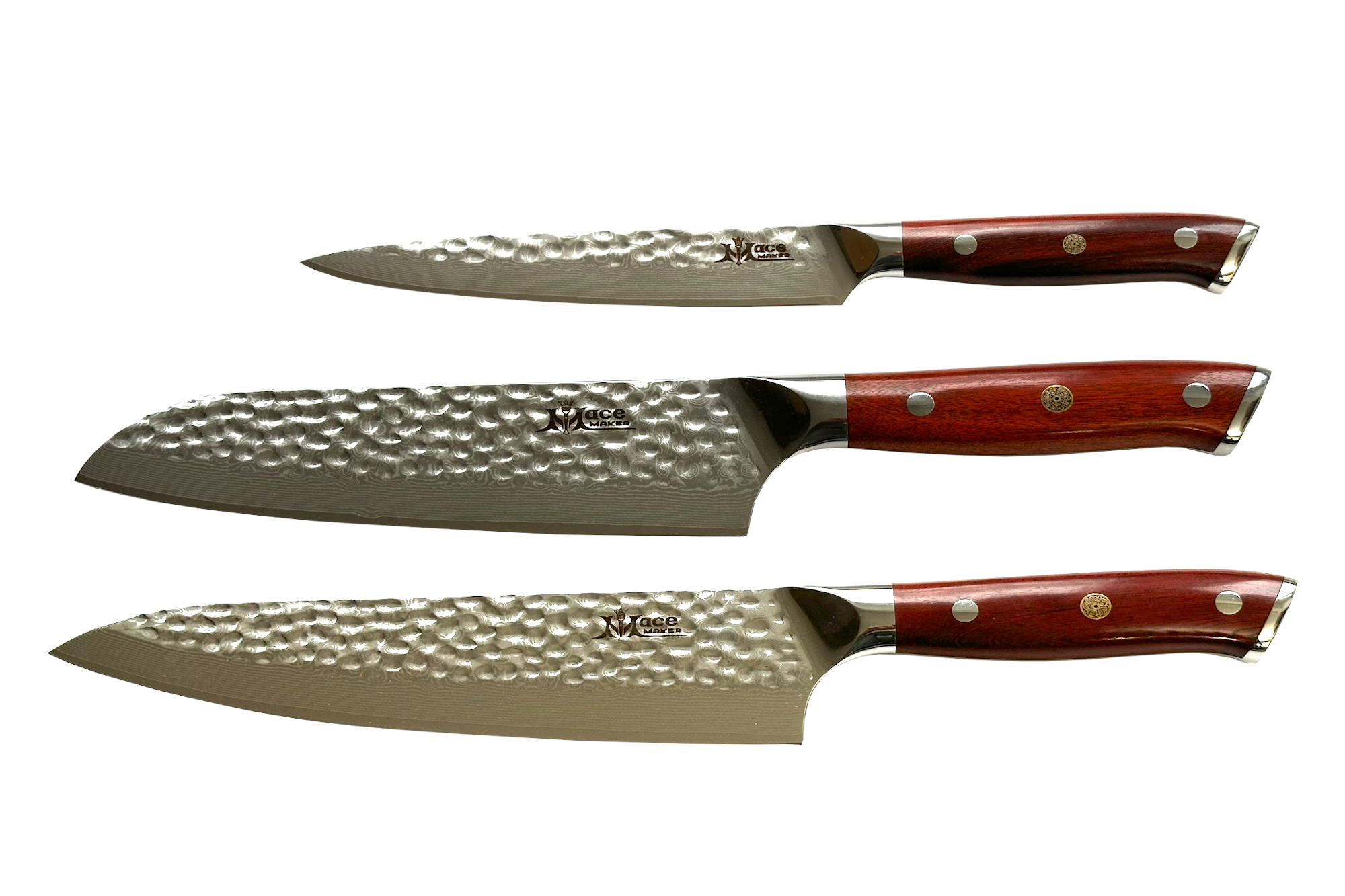 MaceMaker Hailstorm - SanMai Kitchen Knives - set of 3