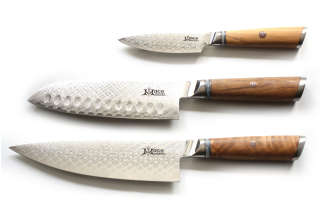 MaceMaker Artemi, SanMai Kitchen Knives - set of 3